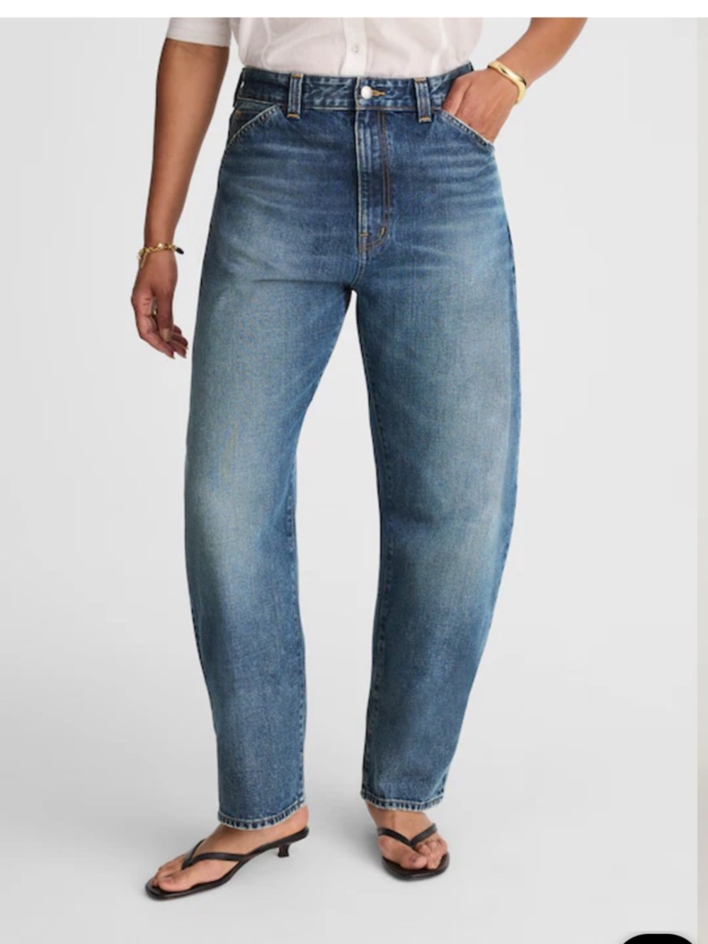 MADEWELL The Curvy Balloon Jean In Greendale Wash - Size 27